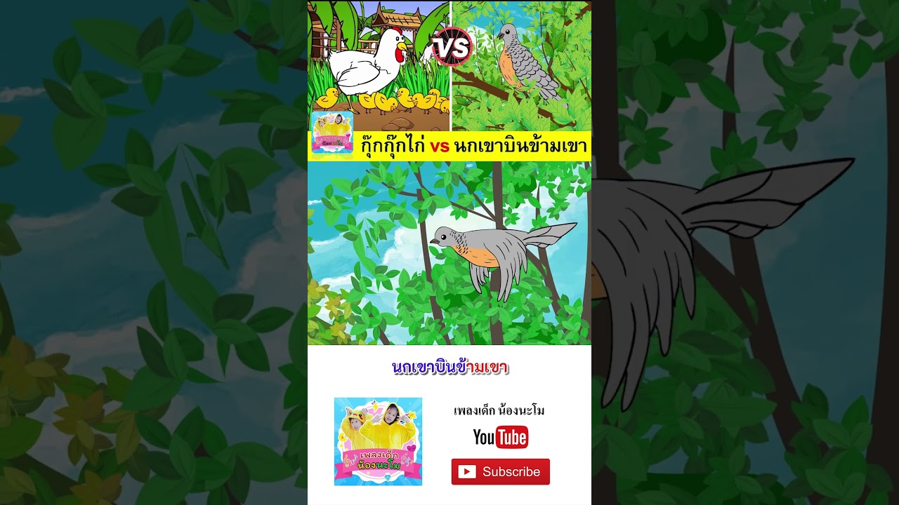 ไก่ vs นกเขา #เพลงเด็๋ก   #เพลงเด็๋กอนุบาล  #เพลง #เพลงเด็กน้องนะโม