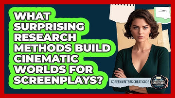 What Surprising Research Methods Build Cinematic Worlds For Screenplays? - Screenwriter