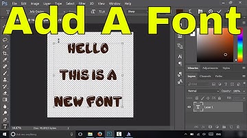 How To Add A Font In Photoshop-Tutorial