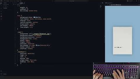 ASMR Programming -  Social Media Card with CSS - No Talking
