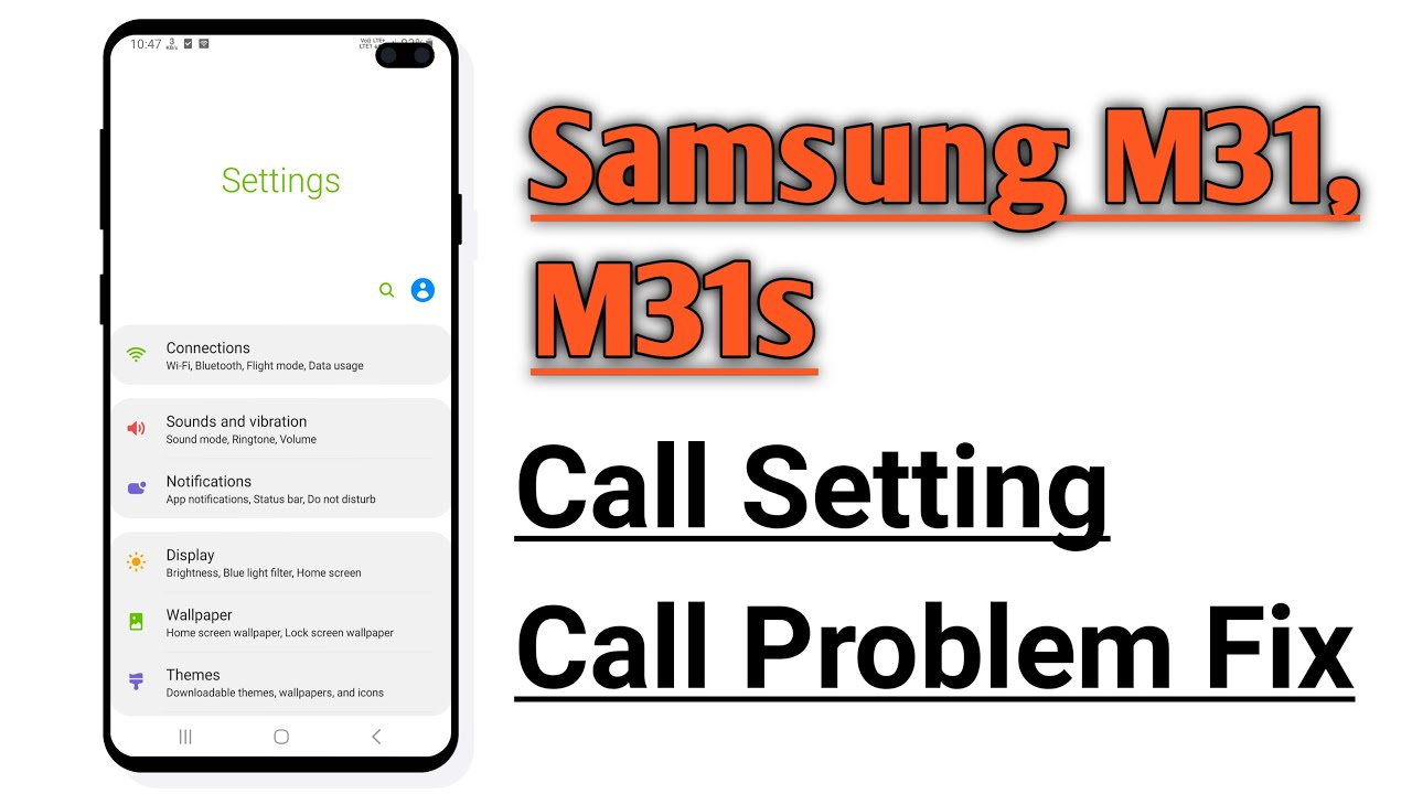 Samsung M31 M31s Call Setting Call Problem Solve YouTube