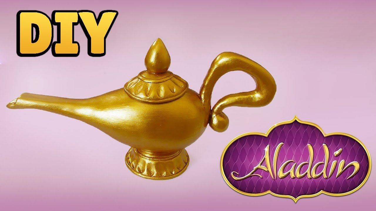 DIY: Genie's Lamp - Disney's Aladdin Tutorial - Cold Porcelain / Polymer  Clay 