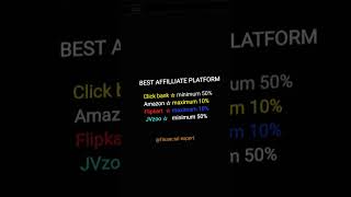 best affiliate platform.  howtoearn online earning affiliate amazon Flipkart clickbank JVzoo