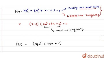 find the condition that  px^(3) + qx^(2) +rx +s=0 has exactly one real roots, where p ,q ,r,s,in...