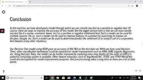 Sentimental Analysis on Amazon Fine Food Reviews By Saurav Chopra & Udayan Goswami