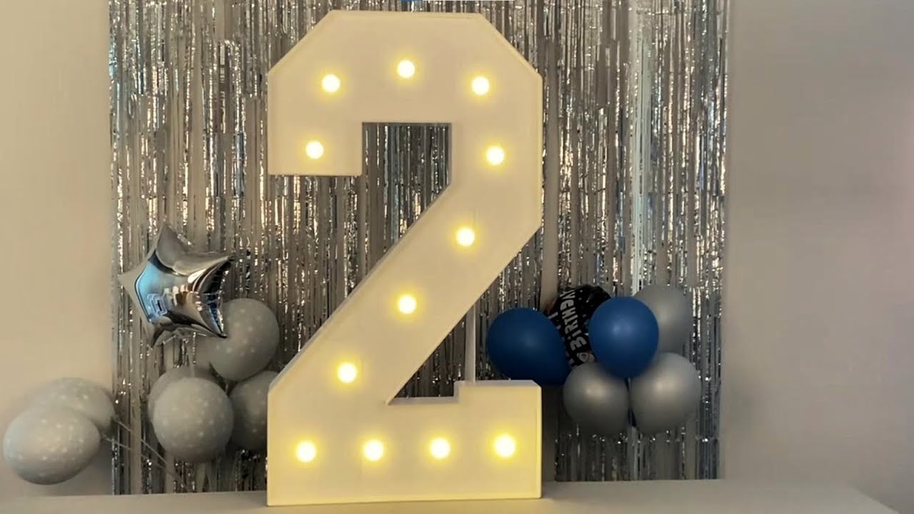 4FT Marquee Light Up Number 2 Instruction