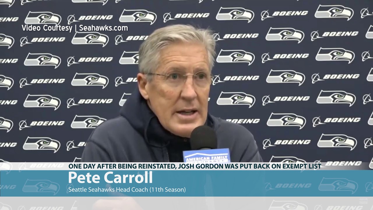 Pete Carroll on Josh Gordon Situation 2020-12-23