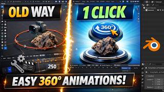 Blender 360° Turntable in 1 Click ( No Keyframe )
