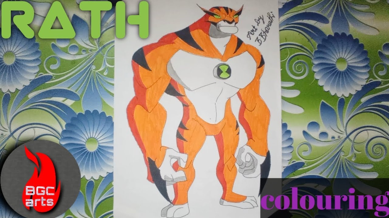 RATH from Ben 10| colouring for kids| BGC arts.