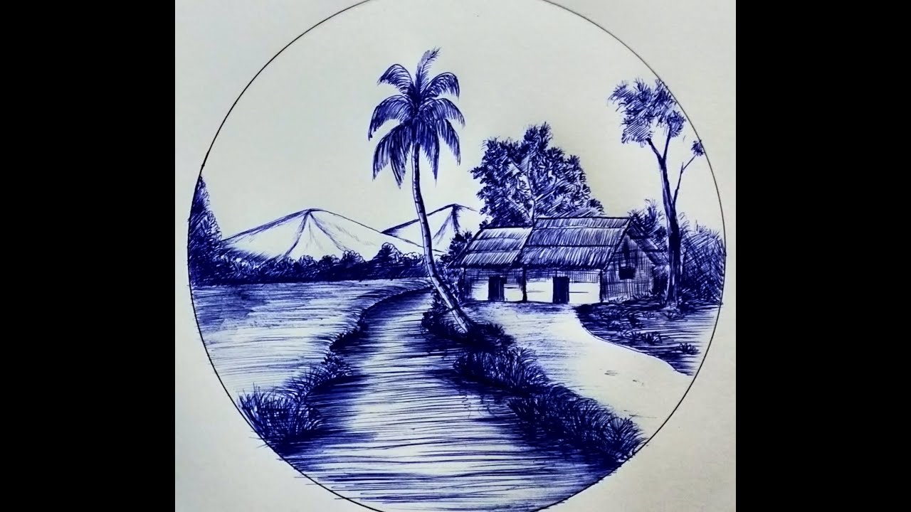 Share 78+ landscape sketch pen - in.eteachers