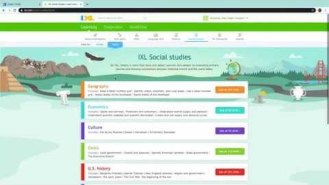 IXL All Subjects Student View