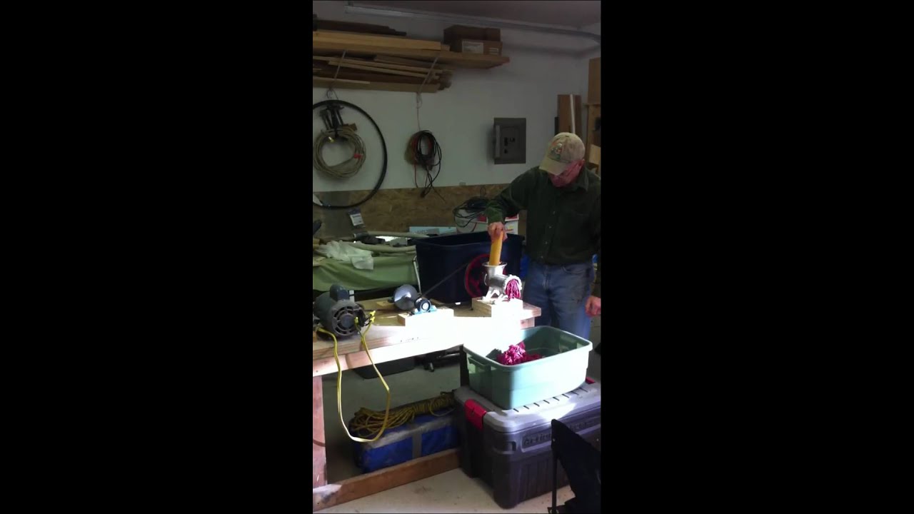 Home made meat grinder YouTube