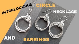 DIY Interlocking Circle Earrings and Necklace Set | Easy Silver Jewellery Gift Set Tutorial