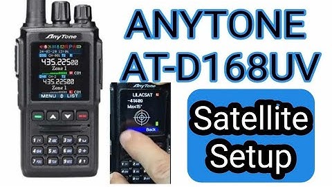 ANYTONE 878/168 - Satellite Tracking Set Up