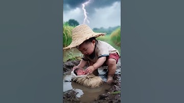 When a Baby Cries… Another One Saves   AI Short Film   Cute Crying Baby Rescued #rescue #ai