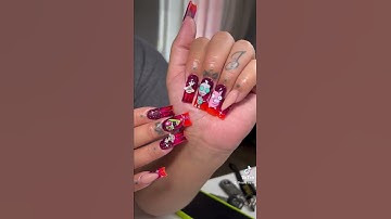 REMEMBER INVADER ZIM? #shorts #acrylicnails #nailtutorial #viralshort