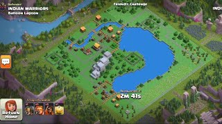 Easily get 3 stars ⭐ in Default level 1 Balloon Lagoon in 1 attack || Easy attack || Coc .