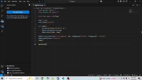 Digital Clock Using Python 🐍