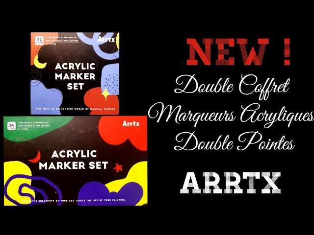 Arrtx 32 Colors Acrylic Marker, Brush Tip and Fine Tip (Dual Tip) – ArrtxArt