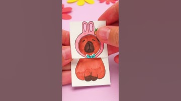 Capybara in a Hoodie?! 🧡 Adorable Moving Paper Craft!