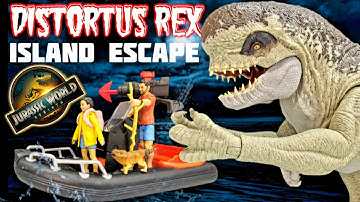 NEW D REX!!! Mattel Jurassic World Rebirth Distortus Rex Island Escape set Review!!!