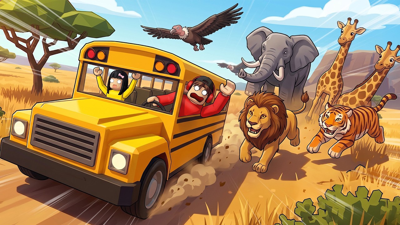 Yuta Mio Jadi Supir Bus Di Kebun Binatang Antar Pengunjung, Tapi Dikejar Binatang Buas! | ROBLOX