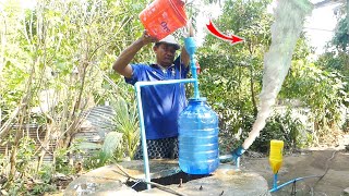 Amazing  Idea to fix PVC pipe He make free energy Auto Pump from River Drum System no electricity