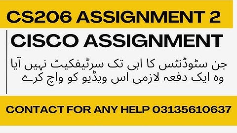 CS206 ASSIGNMENT 2 SOLUTION 2024||CS206 ASSIGNMENT 2 SOLUTION FALL 2024 || CISCO ASSIGNMENT