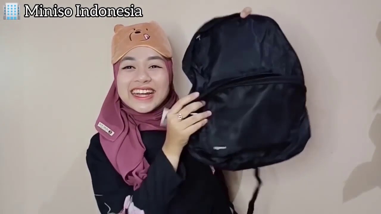 MINISO Tas Ransel Wanita Lipat Ringan 13L Backpack Tas Punggung Kuat