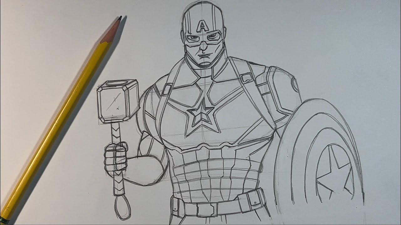 My drawing of Captain America-Chris Evans | Marvel Amino