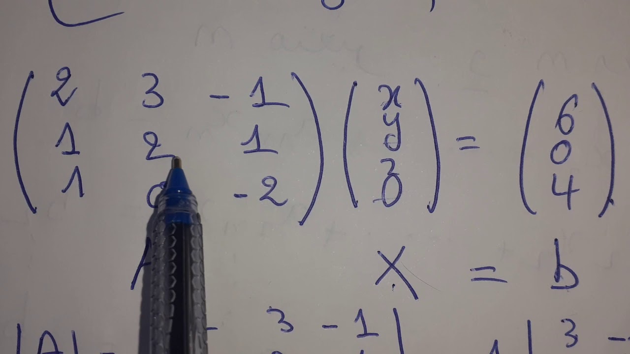 الحصة الثانية( الجزء الثاني) : طريقة حل جمل معادلات خطية باستخدام طريقة كرامر( الجزء الثاني)