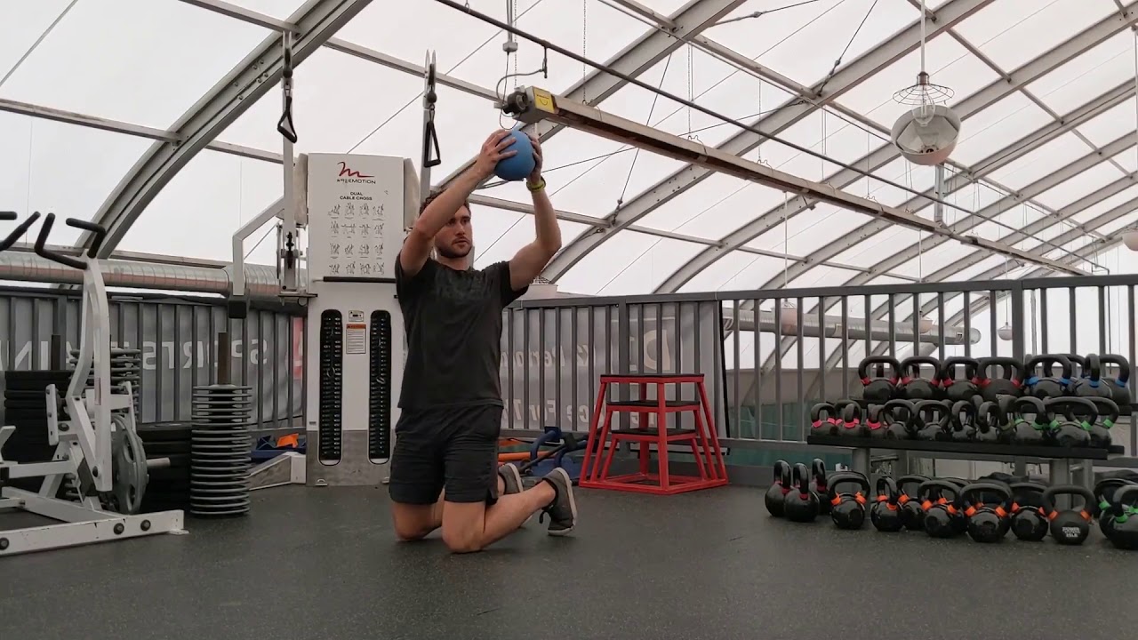 Medicine Ball Kneeling Chop Low to High Fàs Movement Training YouTube
