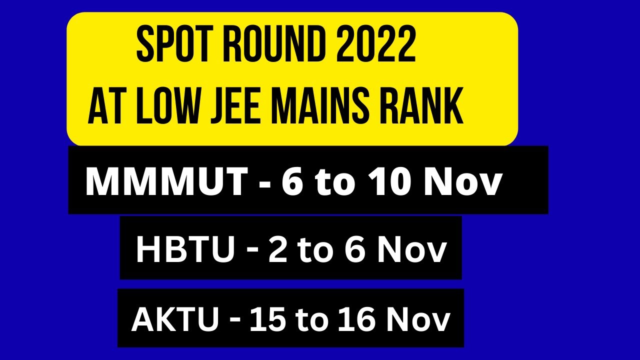 MMMUT HBTU AKTU JMI AMU SPOT ROUND 2022 Spot Round