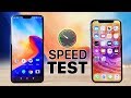 OnePlus 6 vs iPhone X Speed Test!