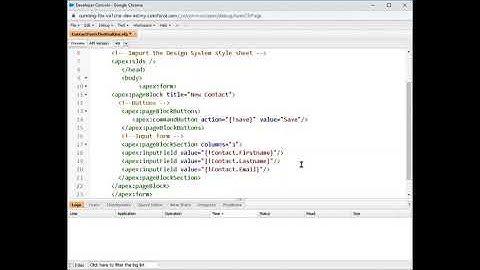 Create an input form with Salesforce Visualforce for creating new contacts