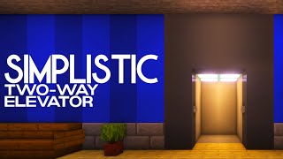 Simplistic Two-Way Elevator SCHEMATIC (Minecraft JAVA 1.16.x - 26.1.+)