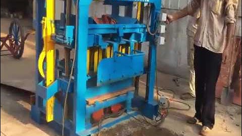 QTJ4 40C concrete block making machine to producing hollow blocks for testing