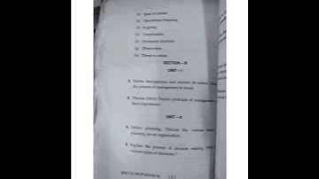 MDU BBA 2 nd semester principles of management 2018