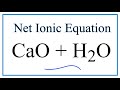 Net Ionic Equations and Charge Balance