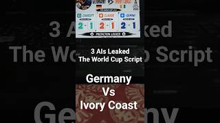 😱 AI Leaked The Script | Germany vs Ivory Coast Prediction | FIFA World Cup 2026