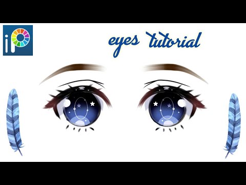 How to draw anime eyes || ibis Paint X tutorial || Anime eye tutorial ...