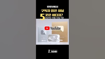 유튜브 구독자 순위 TOP5(2024년 10월)