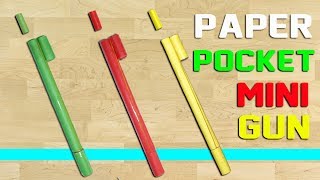 Paper Pocket Mini Gun Making That Shoots Paper Bullets || Rubber Band Powered.