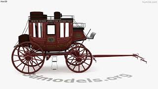 US Mail Stagecoach 1851 3D model by 3DModels.org