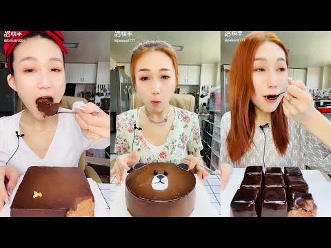 ASMR Chocolate Series: jiebao6777 Eating CHOCO MOUSSE CAKES  먹방 | 饮食表演 | การแสดงการกิน| 食事ショー