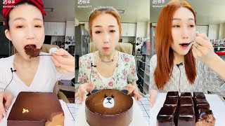 Asmr Chocolate Series Jiebao6777 Eating Choco Mousse Cakes 먹방 饮食表演 การแสดงการกน 食事ショー