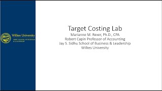 Target Costing Lab