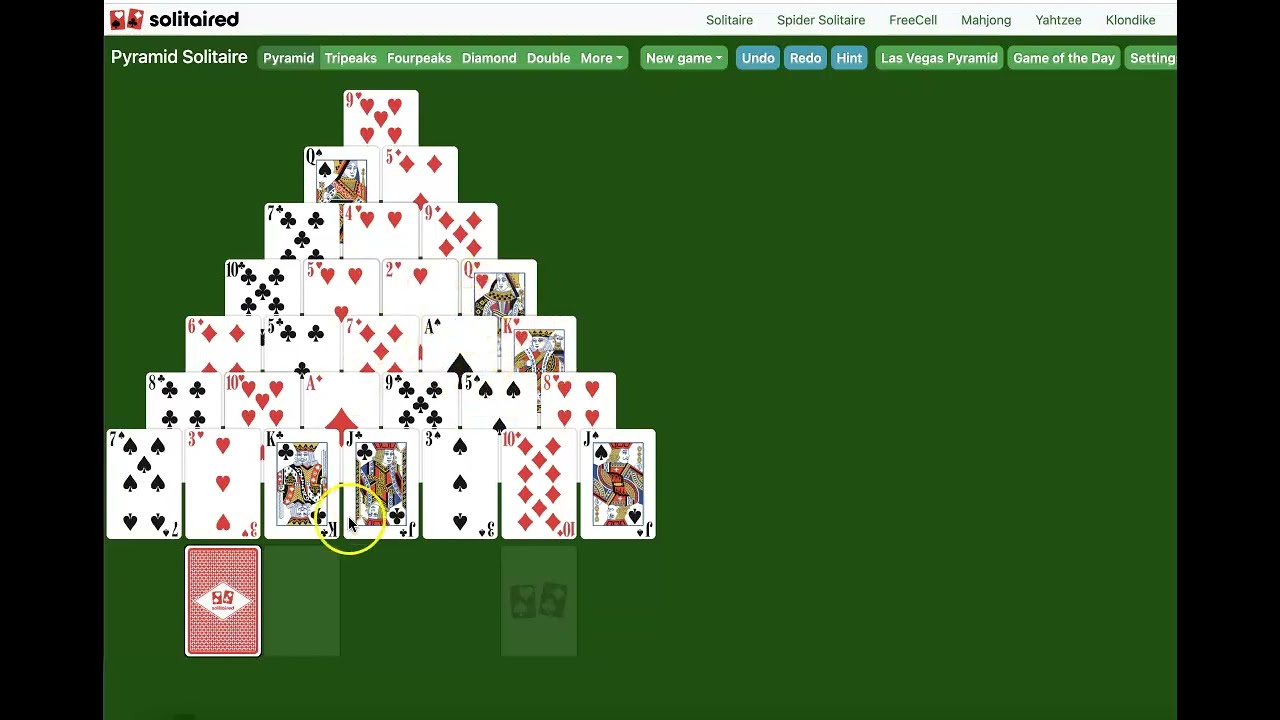 Play Pyramid Klondike Solitaire Online: Free Pyramid Klondike