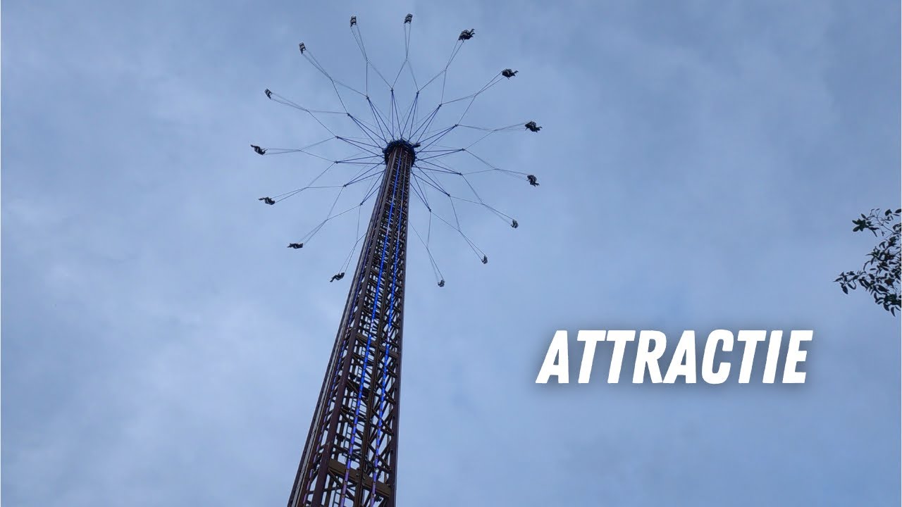 •4K• Hoogtevrees aanval in 80 meter hoge Aeronaut zweefmolen op de Tilburgse kermis - Attractie 1
