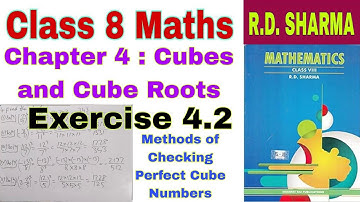 Class 8 R D Sharma Maths Chapter 4.2 | R D Sharma Maths | Cubes and Cube Roots | Cubes | Class 8